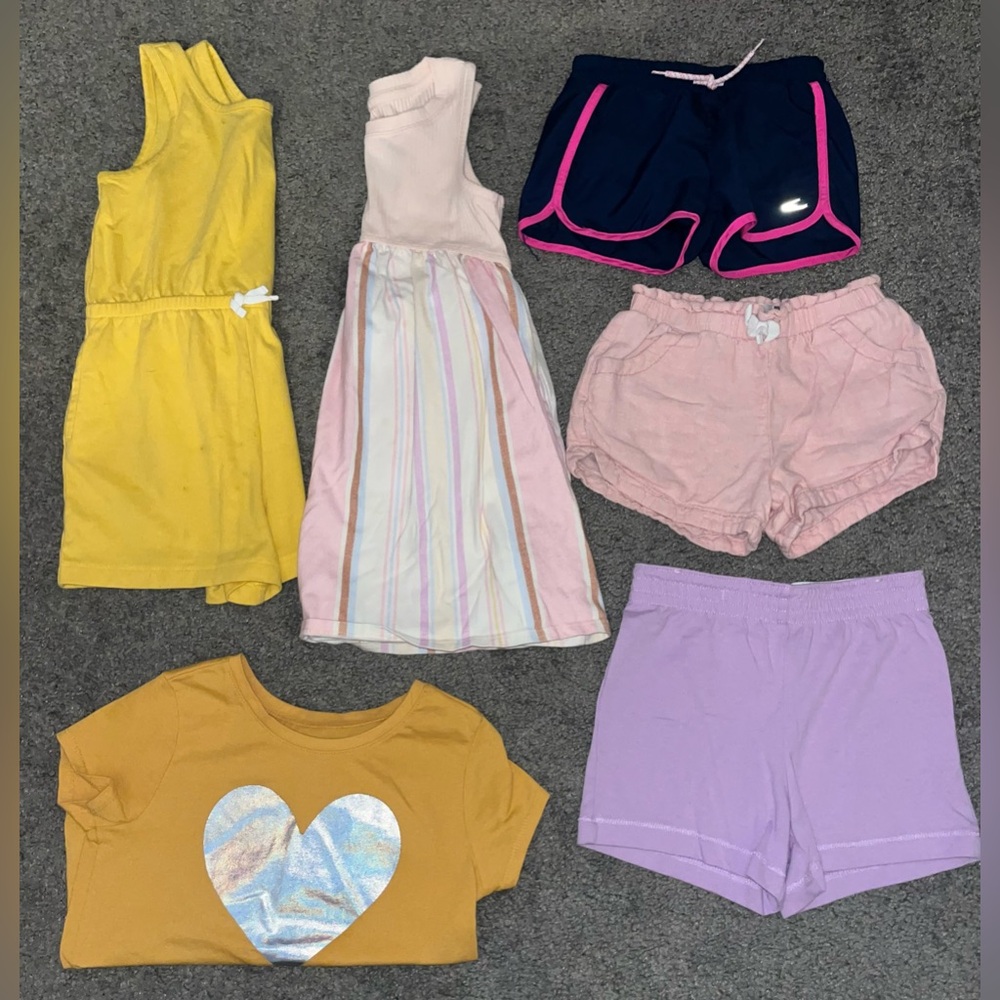 Adorable & Stylish Toddler Girls' 6-Piece Summer Clothing Lot - Size 4T